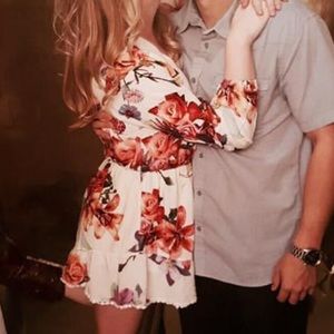 Floral Long Sleeve Romper